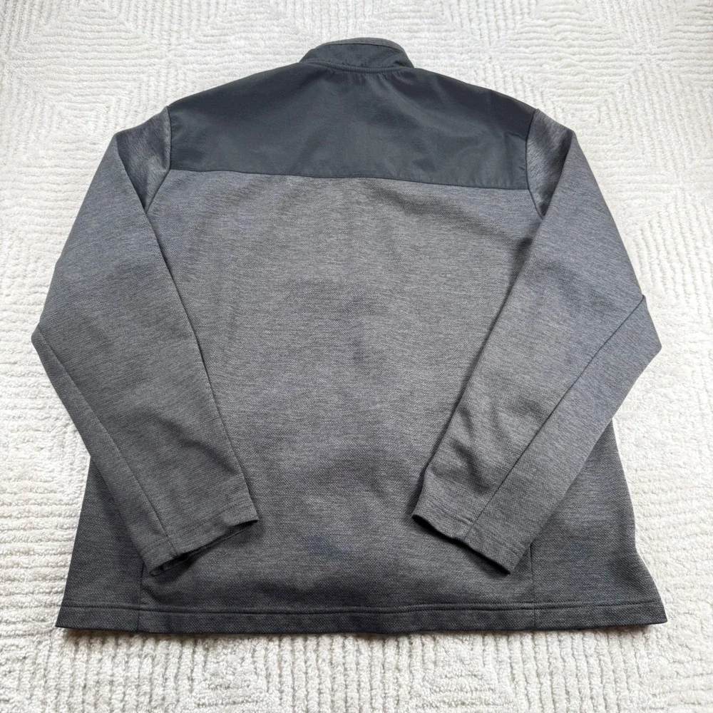 Orvis Fleece Jacket Mens Large Gray Full Zip Mock Neck Hiking Gorpcore Camping